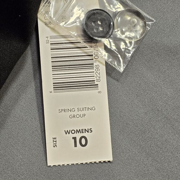 Attention Black Pants NEW Stretch Trouser Straight Leg Classic Women Size 10 Zip - Picture 4 of 11